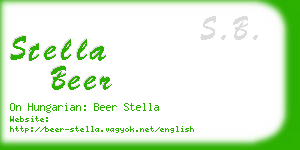 stella beer business card